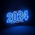 neon style glowing 2024 new year eve holiday background