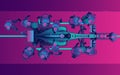 Neon-style purple cyberpunk gradient