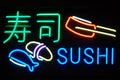 Neon Sushi Sign Royalty Free Stock Photo