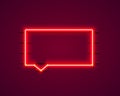Neon symbol chat color red city signboard