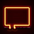 Neon symbol chat color red city signboard.