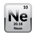 The periodic table element Neon.Vector. Royalty Free Stock Photo