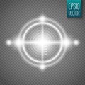 Neon Target isolated. Game Interface Element. Vector