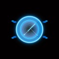 Neon Target isolated. Game Interface Element. Vector illustration Royalty Free Stock Photo