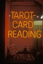 Neon Tarot Card Reading sign in Los Angeles, CA Royalty Free Stock Photo