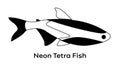 Neon tetra Fish silhouette