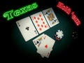 Neon Texas Hold Em Royalty Free Stock Photo