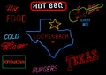 Neon Texas Sign Photo Composite Luckenbach Texas Cafe Signs