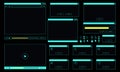 Neon theme of desktop user interface. Royalty Free Stock Photo