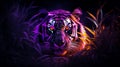 Neon Tiger Grass: Darkcore Synthwave Inspired Vray Tracing Art