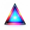 Neon Triangle Lamp: Contemporary Glass Design With Vibrant Colors Royalty Free Stock Photo