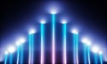 Neon Tubes with wonderful light Royalty Free Stock Photo