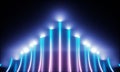 Neon Tubes with wonderful light Royalty Free Stock Photo