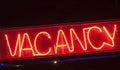 Neon vacancy sign for motel. Royalty Free Stock Photo