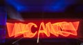 Neon vacancy sign for motel.