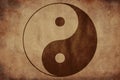 Vintage yin yang banner Royalty Free Stock Photo