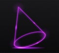 Neon violet cone Royalty Free Stock Photo