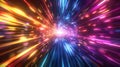 Abstract Hyper Speed Light Trails, Futuristic Warp Drive Technology Background Image Royalty Free Stock Photo