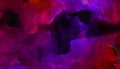 Neon watercolor on black paper background. Vivid ink textured blue, pink and purple color canvas for modern design Royalty Free Stock Photo