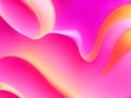 Neon Wave Orange Minimal Concept. Pink Flow Background