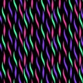 Neon wave shapes seamless pattern
