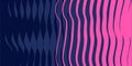 Neon Waves: A Bold Abstract Pattern of Pink and Blue Vertical Wavy Lines on a Deep Blue Background - Vector Background