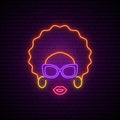 Neon Woman portrait.