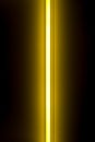 Neon yellow lights, abstract background, glowing vertical line