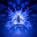 Neon zen astronaut