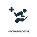 Neonatologist icon. Monochrome simple Neonatologist icon for templates, web design and infographics Royalty Free Stock Photo