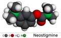 Neostigmine, molecule. It ischolinesterase inhibitor for the symptomatic treatment of myasthenia gravis by improving muscle tone.