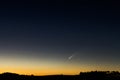 Neowise comet after sunset July 12th 2020 Royalty Free Stock Photo