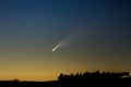 Neowise comet after sunset July 12th 2020 Royalty Free Stock Photo
