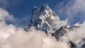 Nepal, Annapurna. Mardi Himal trek, mount Machepuchare