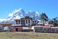 Nepal, buddhist monastery in Tenboche in Himalayes Royalty Free Stock Photo