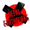 Nepal Earthquake rubber stamp Royalty Free Stock Photo