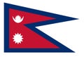 Nepal Flag Vector.Illustration Of Nepal Flag