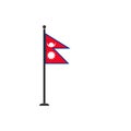 Nepal Flag Vector Isolated 3