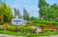 Nepal garden with a pond, Rajapruek park, Chiang Mai, Thailand Royalty Free Stock Photo