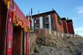 The gate with decoration at the entrance to Tsarang Gompa is a monastery of the Sakya sect, built in 1395. Trekking to the Upper