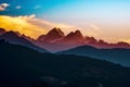 Nepal Helambu mountain range sunrise Royalty Free Stock Photo