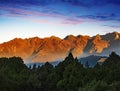 Nepal Helambu mountain range sunrise