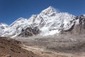 Nepal hiking path through mountain around Everest Royalty Free Stock Photo