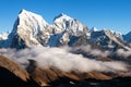 Nepal Himalayas mountains Evening view from Gokyo Royalty Free Stock Photo