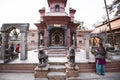 Nepal Hindu Temple with Idols and worshipers