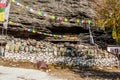 Nepal, Kathmandu - November 20, 2018: Stones with prayers carved on them in Nepal. These amni can be found in on the trails near Royalty Free Stock Photo