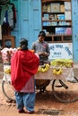 Nepal Kathmandu street Fruit vendors