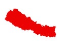 Nepal map - Federal Democratic Republic of Nepal
