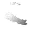 Nepal polygonal vector map.