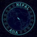 Nepal round sign.